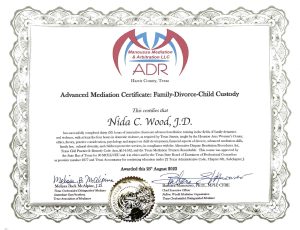 Advanced Medication Certificate: Family-Divorce-Child Custody
